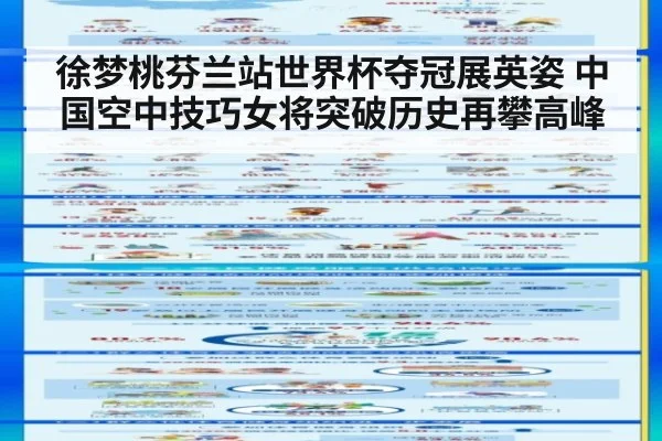 徐梦桃芬兰站世界杯夺冠展英姿 中国空中技巧女将突破历史再攀高峰